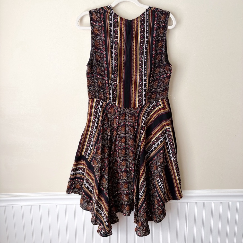 A.L.C. | 100% Silk Hartmann Printed Sleeveless Dress Scarf Print Ruffled Size 10 - Picture 7 of 11